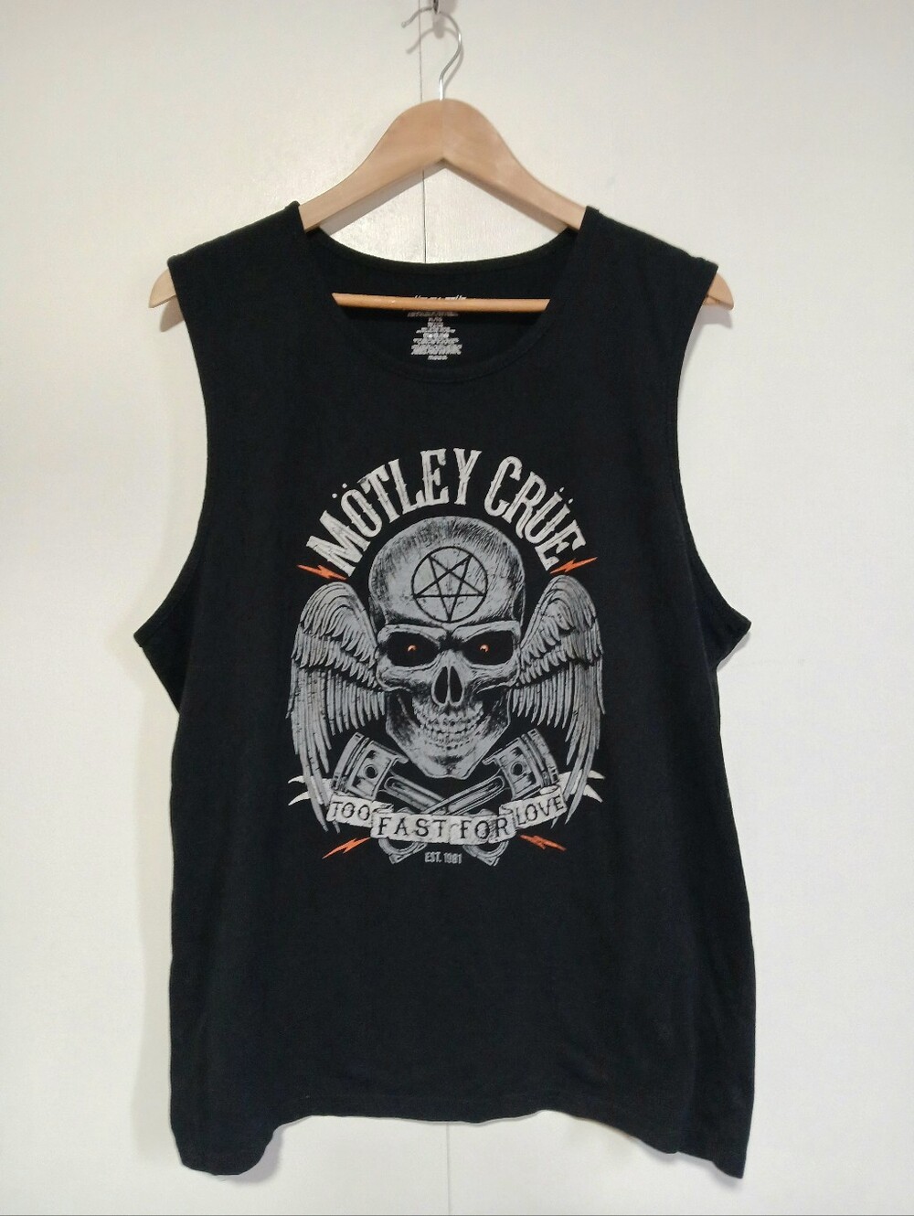 ​Motley Crüe Too Fast For Love Sleeveless Graphic Tee Tank Top Mens XL Black